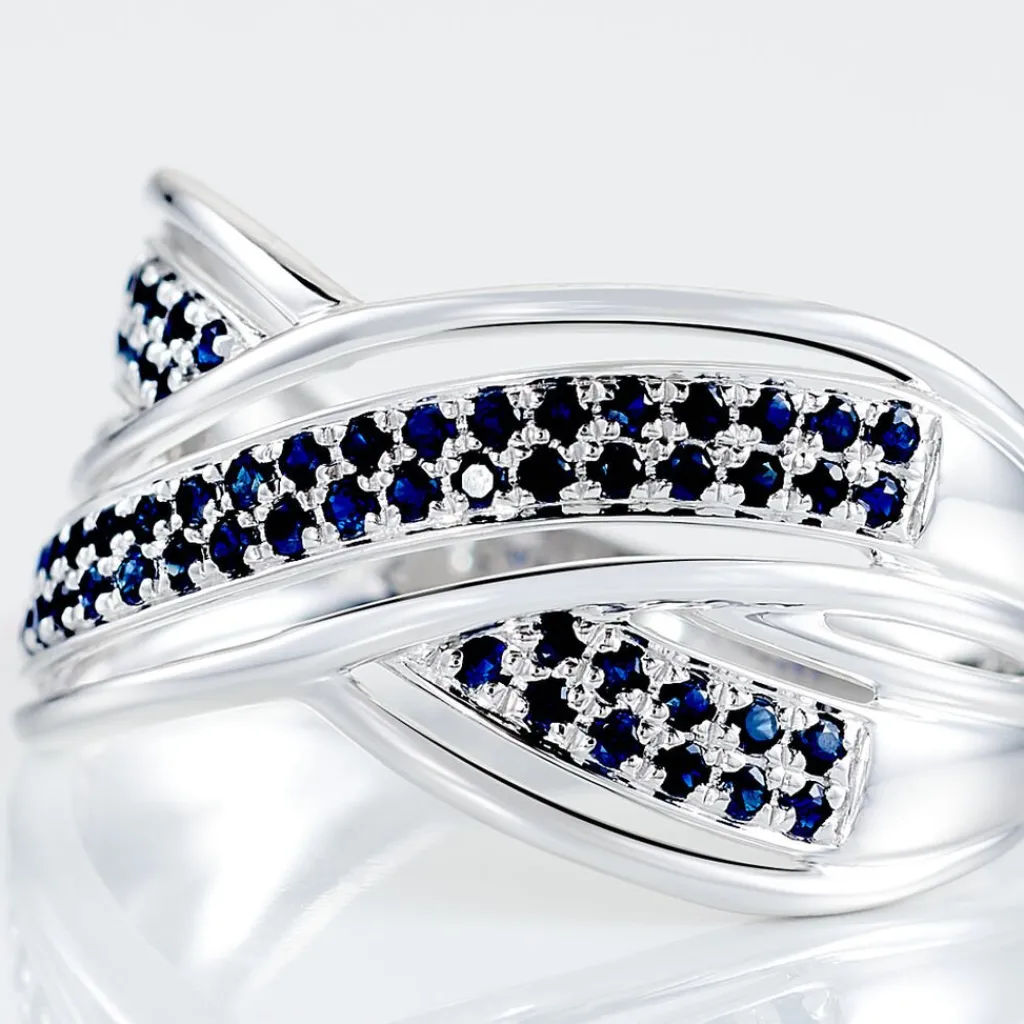 Histoire d'Or Bague Or Blanc Mauraine Saphirs Clearance