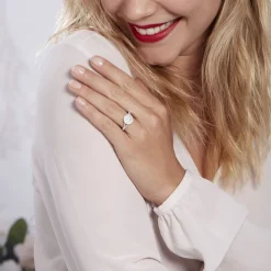 Histoire d'Or Bague Or Blanc Mirel Oxyde Hot