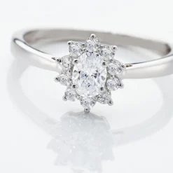 Histoire d'Or Bague Or Blanc Mysie Diamants Synthétiques Outlet