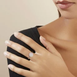 Histoire d'Or Bague Or Blanc Nawra Diamants Synthétiques Online