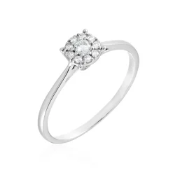 Histoire d'Or Bague Or Blanc Nori Oxyde De Zirconium