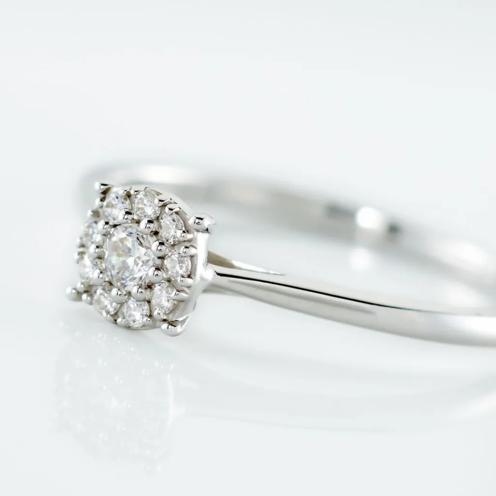 Histoire d'Or Bague Or Blanc Nori Oxyde De Zirconium