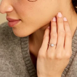 Histoire d'Or Bague Or Blanc Nori Oxyde De Zirconium