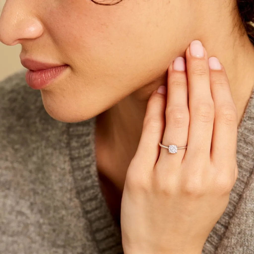 Histoire d'Or Bague Or Blanc Nori Oxyde De Zirconium