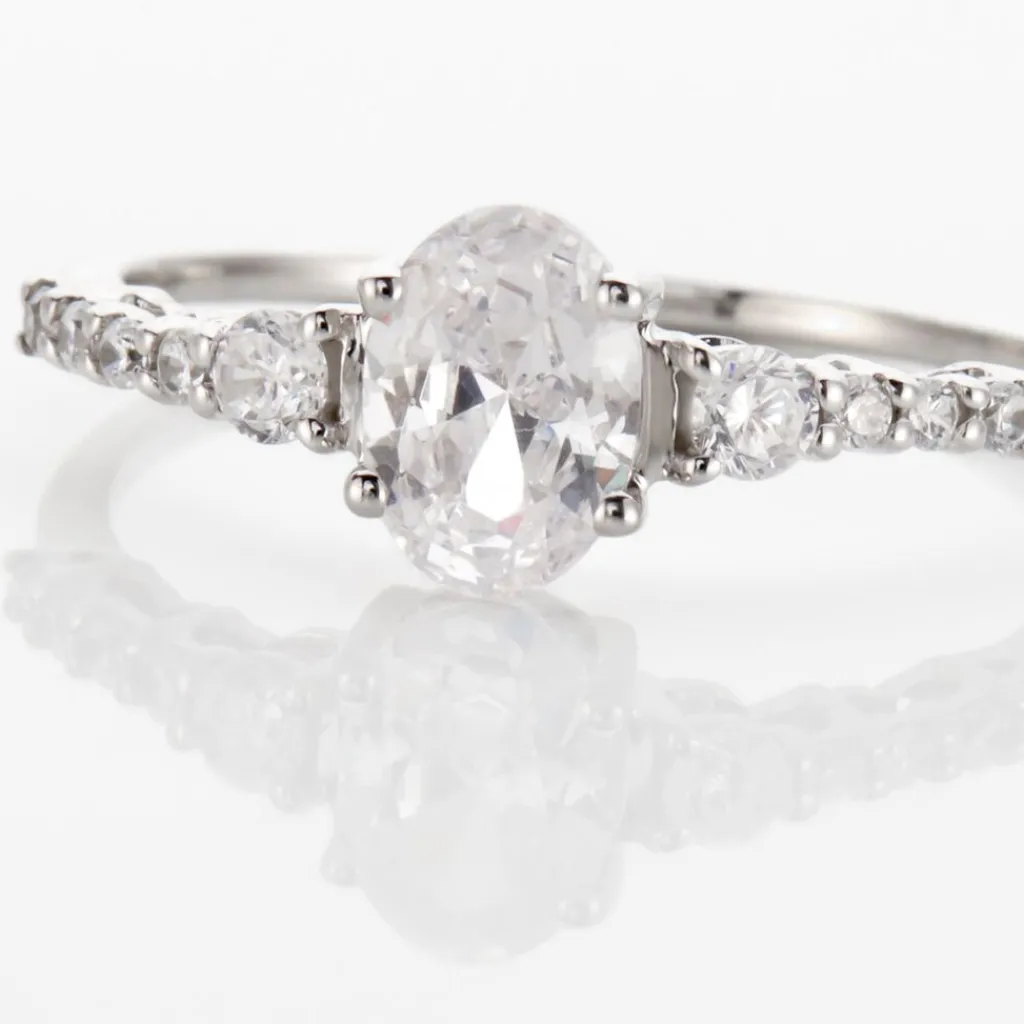 Histoire d'Or Bague Or Blanc Peadar Oxyde De Zirconium Outlet