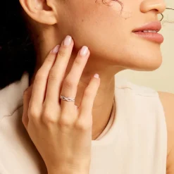 Histoire d'Or Bague Or Blanc Triston Oxyde De Zirconium Online