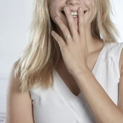 Histoire d'Or Bague Or Blanc Verna Diamants Cercle Hot