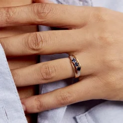 Histoire d'Or Bague Or Jaune Abelard Saphirs Diamants or jaune saphir Discount