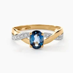 Histoire d'Or Bague Or Jaune Candice Topaze or jaune topaze bleu london Outlet