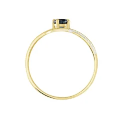 Histoire d'Or Bague Or Jaune Canut Saphir New