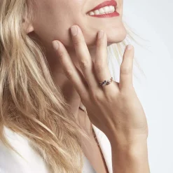 Histoire d'Or Bague Or Jaune Canut Saphir New