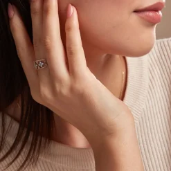 Histoire d'Or Bague Or Jaune Eternal Spring 3 Fleurs Diamants