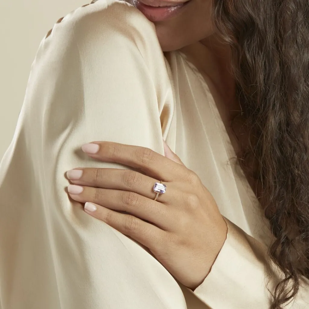 Histoire d'Or Bague Or Jaune Faraj Amethyste or jaune améthyste rose