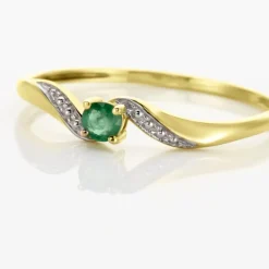 Histoire d'Or Bague Or Jaune Levenez Emeraude Discount