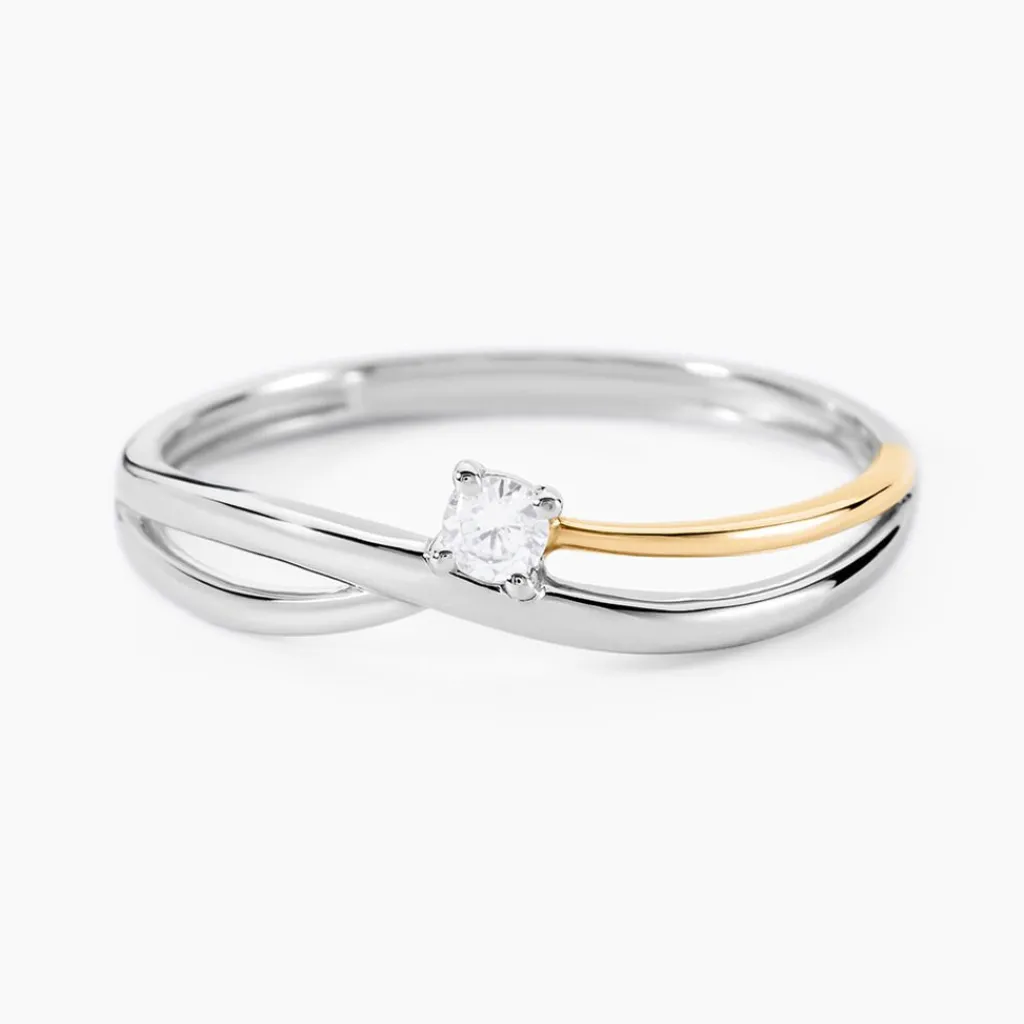 Histoire d'Or Bague Or Jaune Oxyde De Zirconium New