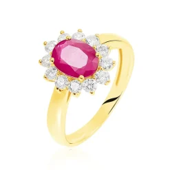 Histoire d'Or Bague Diamants or jaune rubis Clearance