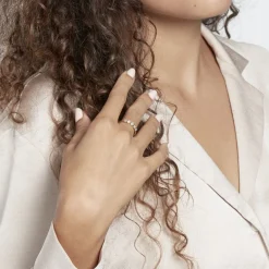 Histoire d'Or Bague Or Jaune Sabinus Oxydes De Zirconium Sale