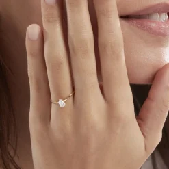 Histoire d'Or Bague Or Jaune Solitaire Harrietta Oxyde De Zirconium Hot