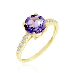 Histoire d'Or Bague Or Jaune Terese Améthyste or jaune améthyste violet Online