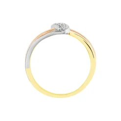 Histoire d'Or Bague Or Tricolore Dionyse Oxydes De Zirconium Best