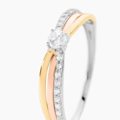 Histoire d'Or Bague Or Tricolore Peregrine Oxyde De Zirconium Outlet