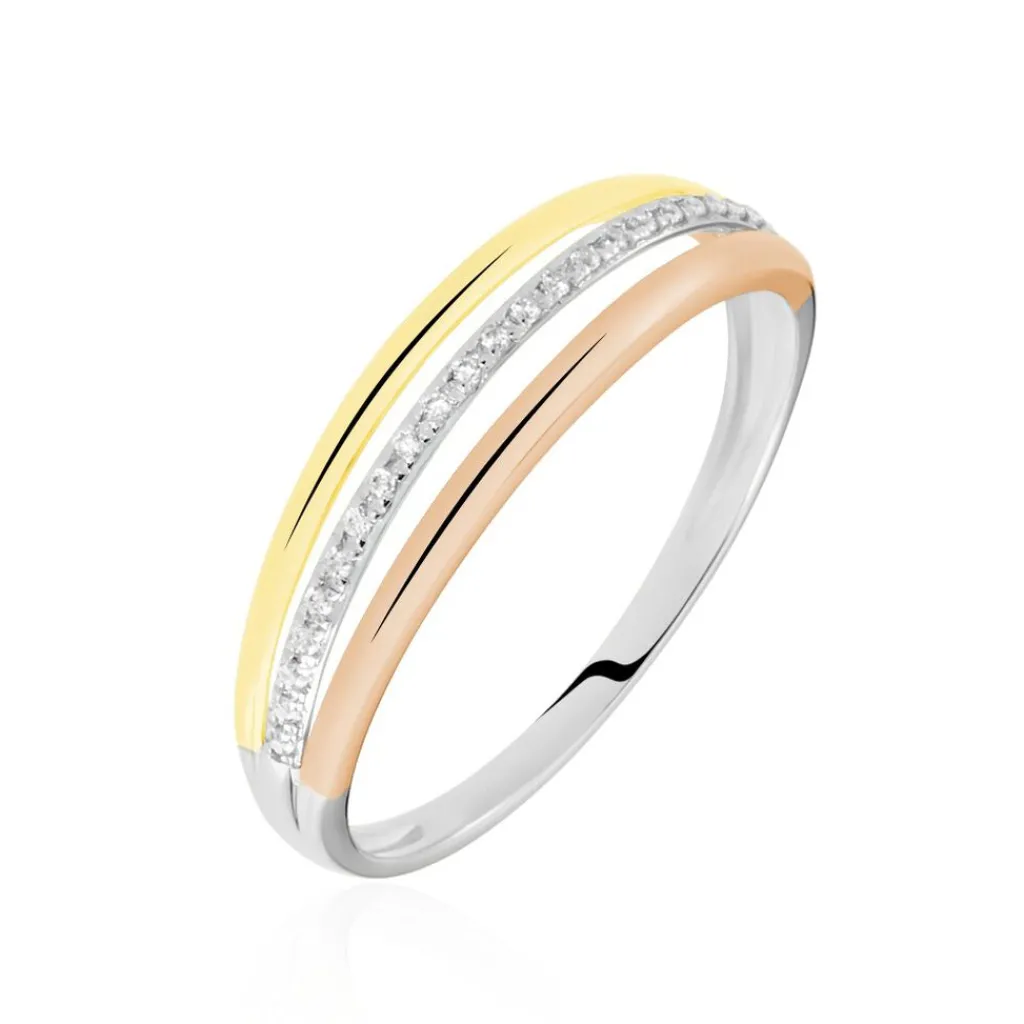 Histoire d'Or Bague Or Tricolore Vanadis Diamants Outlet