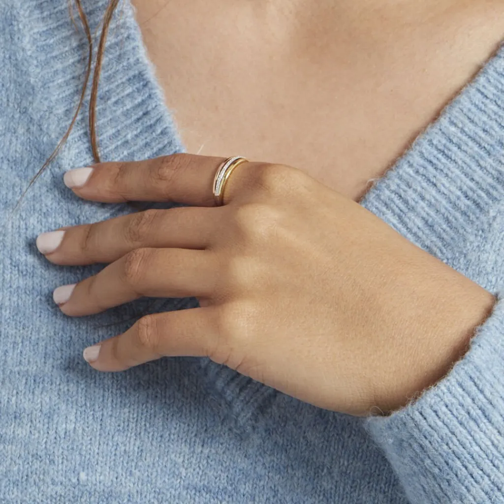 Histoire d'Or Bague Or Tricolore Vanadis Diamants Outlet