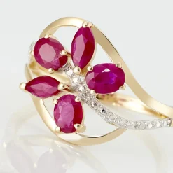 Histoire d'Or Bague Orchidee Diamant or bicolore rubis Best