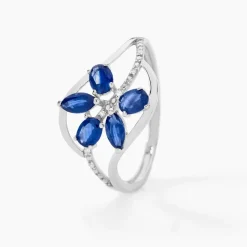 Histoire d'Or Bague Orchidee Diamant or blanc saphir Sale