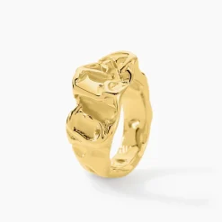 Histoire d'Or Bague Organic Acier Jaune Outlet
