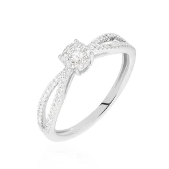 Histoire d'Or Bague Orphee Or Blanc Diamant New