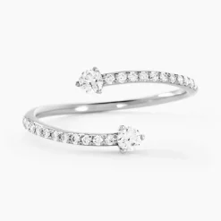 Histoire d'Or Bague Orpheus Or Blanc Diamant Synthétique Hot