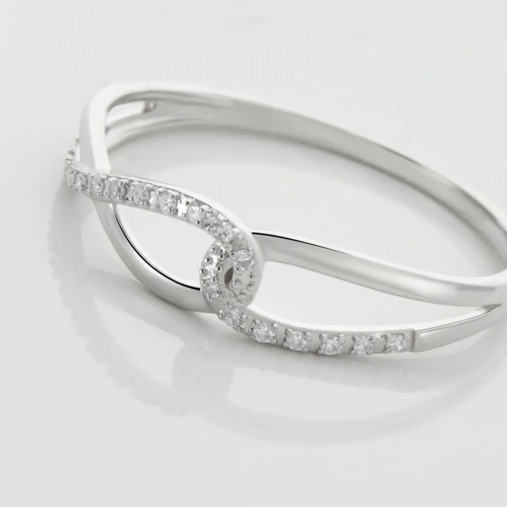 Histoire d'Or Bague Osanna s or blanc diamant Outlet