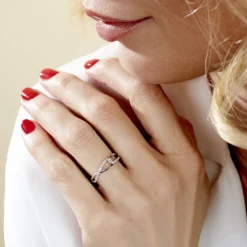 Histoire d'Or Bague Osanna s or blanc diamant Outlet