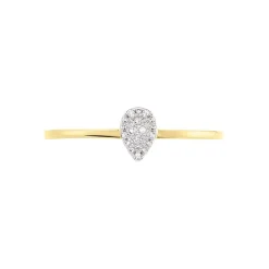 Histoire d'Or Bague Pear C Or Jaune Diamant Hot
