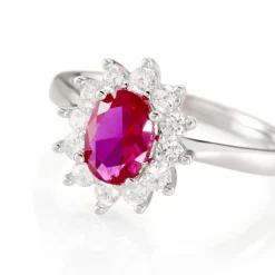 Histoire d'Or Bague Perez Argent Blanc Oxyde De Zirconium argent blanc oxyde rouge Online