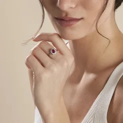 Histoire d'Or Bague Perez Argent Blanc Oxyde De Zirconium argent blanc oxyde rouge Online