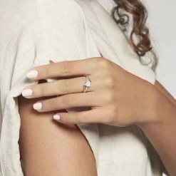 Histoire d'Or Bague  Petunia or blanc diamant New