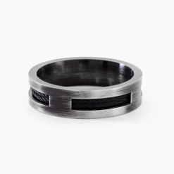 PHEBUS HIM Bague Cosme Acier Noir New