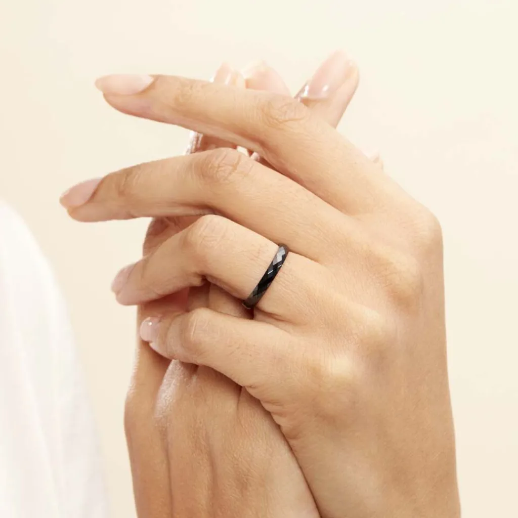 Histoire d'Or Bague Pilar Petite Ceramique Noir Céramique Online