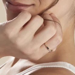 Histoire d'Or Bague Plaqué Or Jaune Calvin Oxyde De Zirconium plaqué or jaune verre bleu New