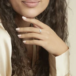 Histoire d'Or Bague Pollie Or Blanc Topaze Bleu Sky Oxyde De Zirconium Discount