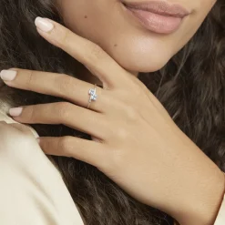 Histoire d'Or Bague Pollie Or Blanc Topaze Bleu Sky Oxyde De Zirconium Discount