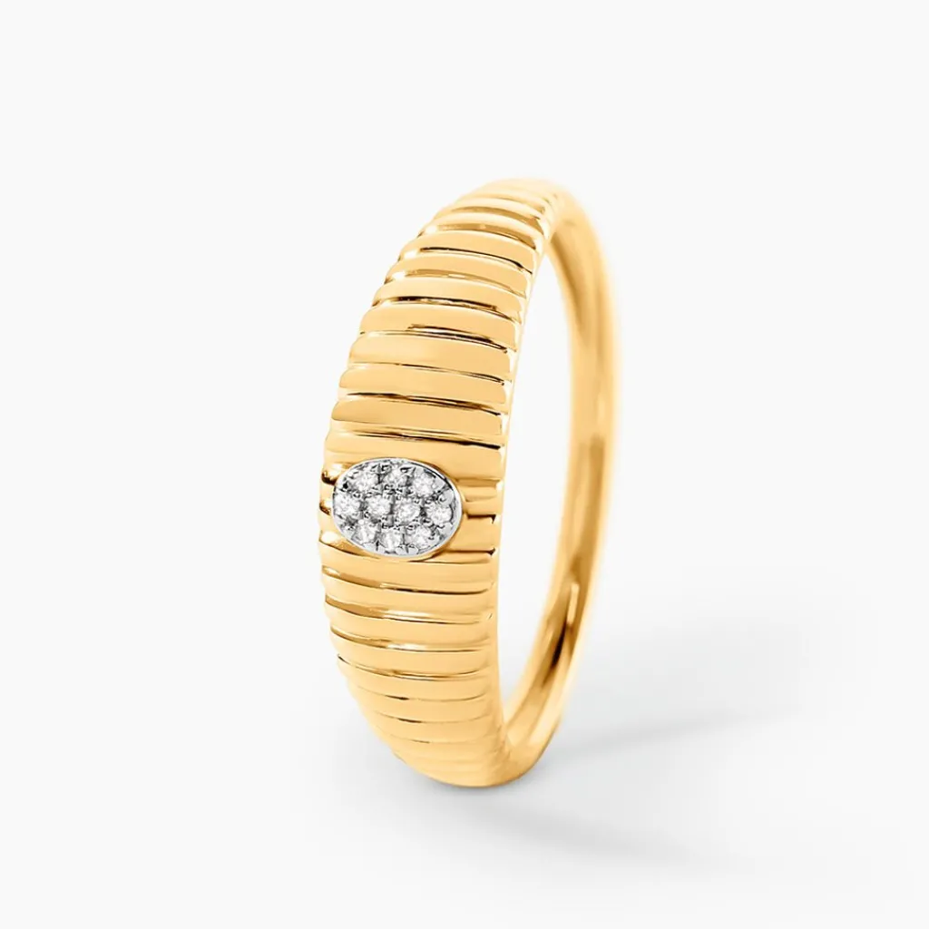 Histoire d'Or Bague Precious Line Or Jaune Diamant Outlet