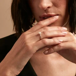 Histoire d'Or Bague Primo Or Jaune Perle De Culture Et Oxyde De Zirconium Outlet