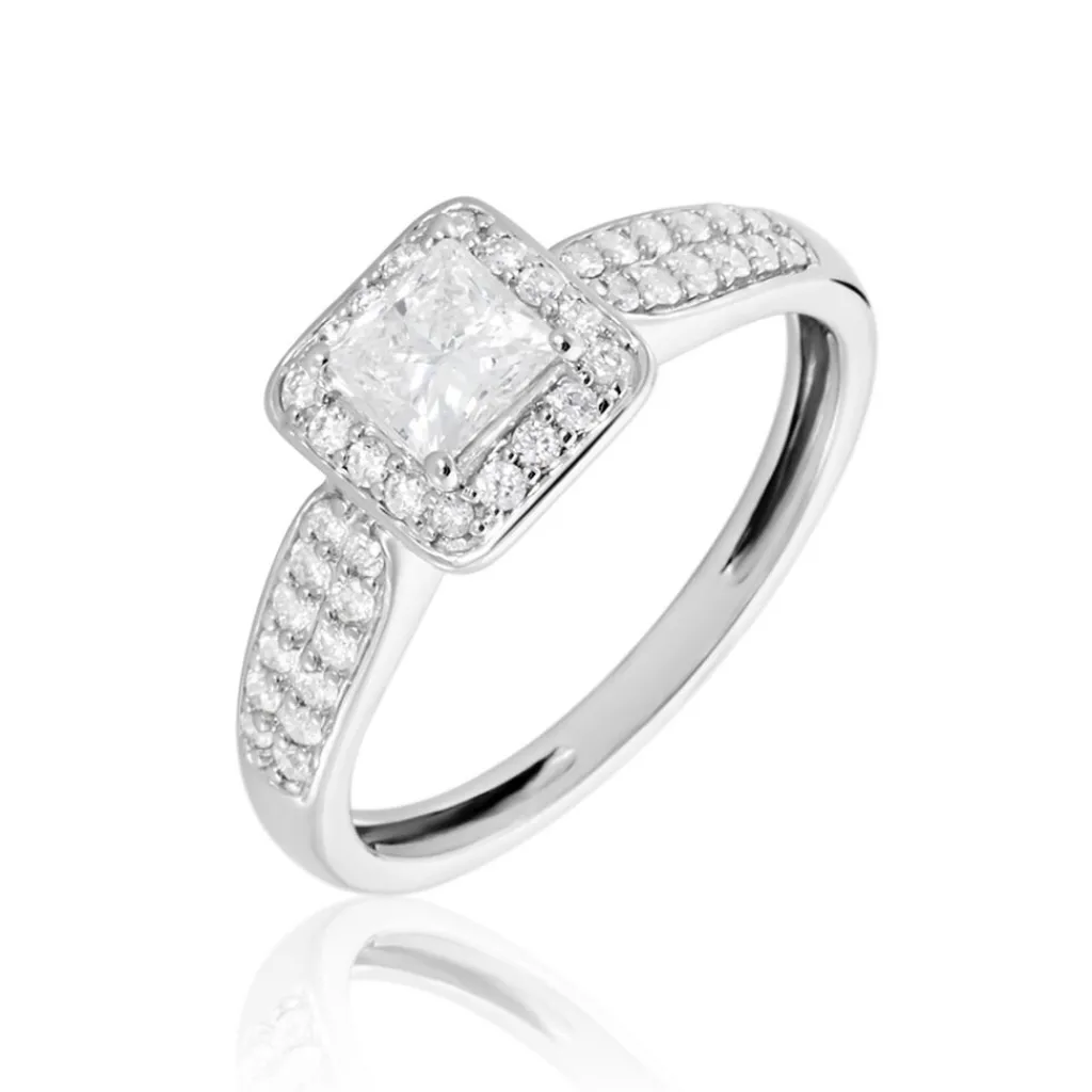 Histoire d'Or Bague Princessa Platine Blanc Diamant Synthétique Outlet