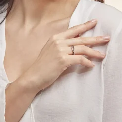 Histoire d'Or Bague Prudentia Argent Blanc Oxyde De Zirconium New