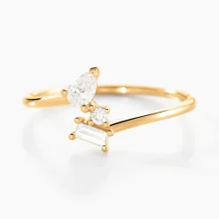 Histoire d'Or Bague Ptolema Or Jaune Diamant Synthétique New