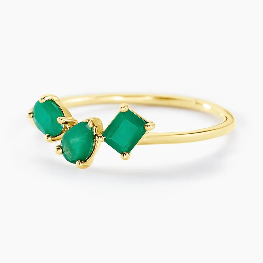 Histoire d'Or Bague Quincey Or Jaune Emeraude Clearance