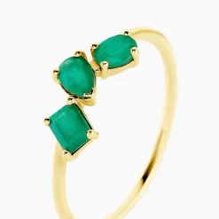 Histoire d'Or Bague Quincey Or Jaune Emeraude Clearance
